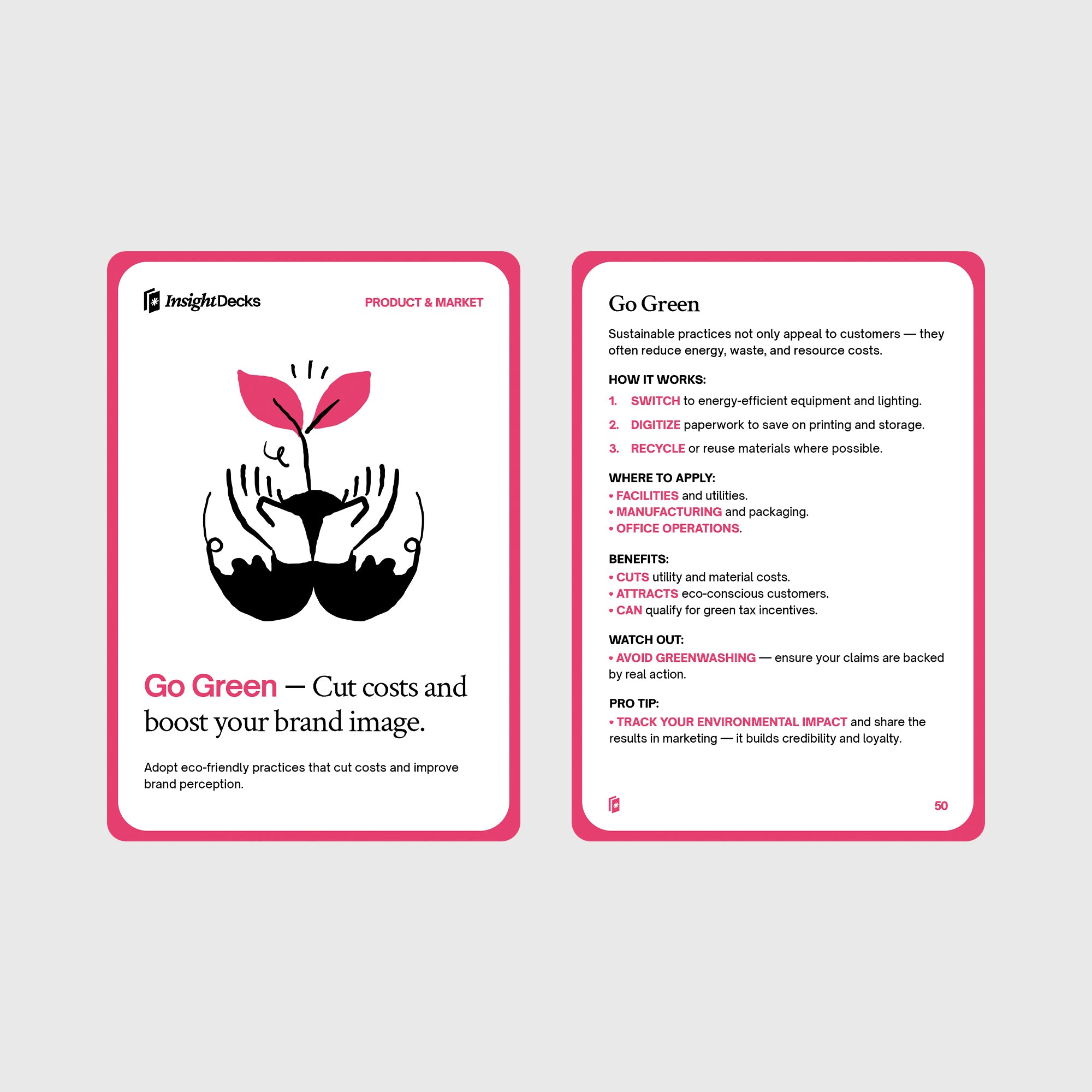 Cost-Reducing Strategies Card Deck
