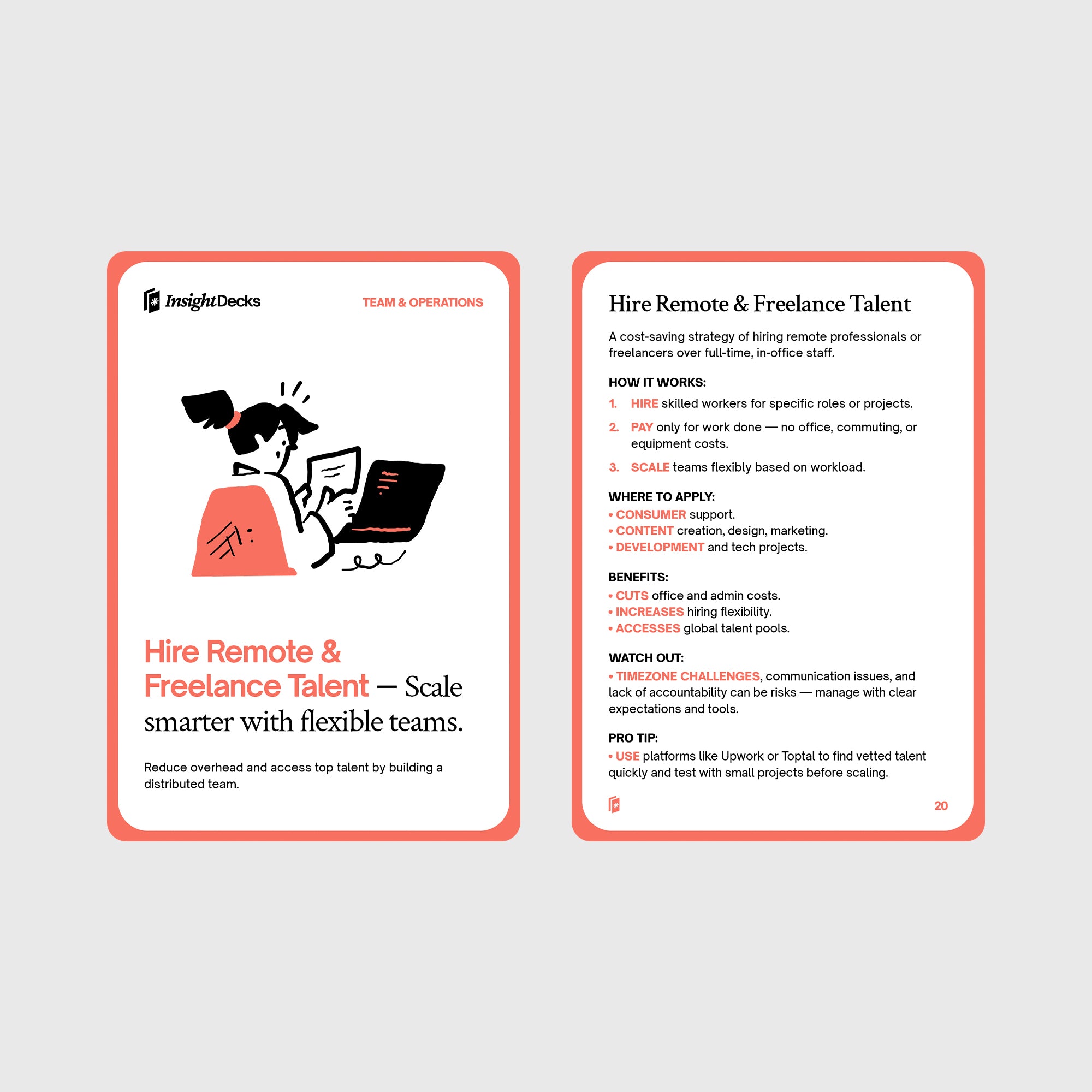Cost-Reducing Strategies Card Deck