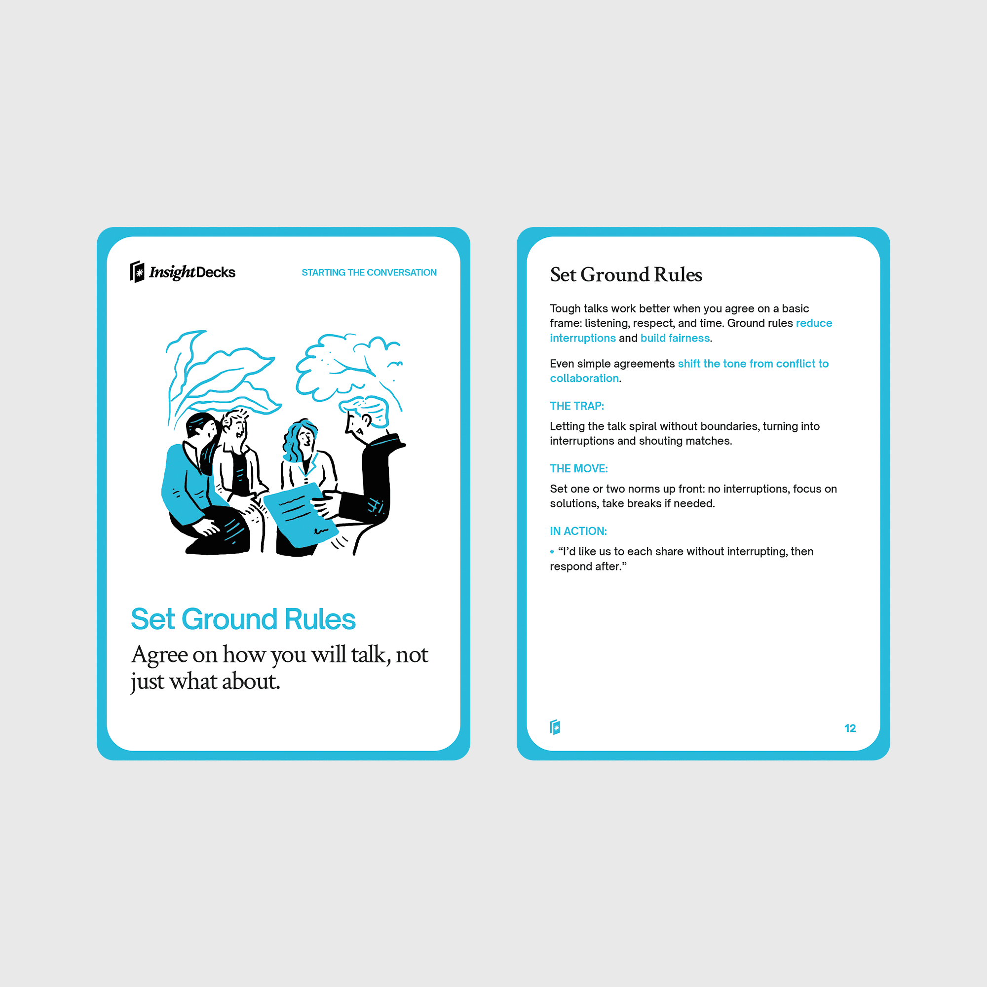 Difficult Conversations Card Deck