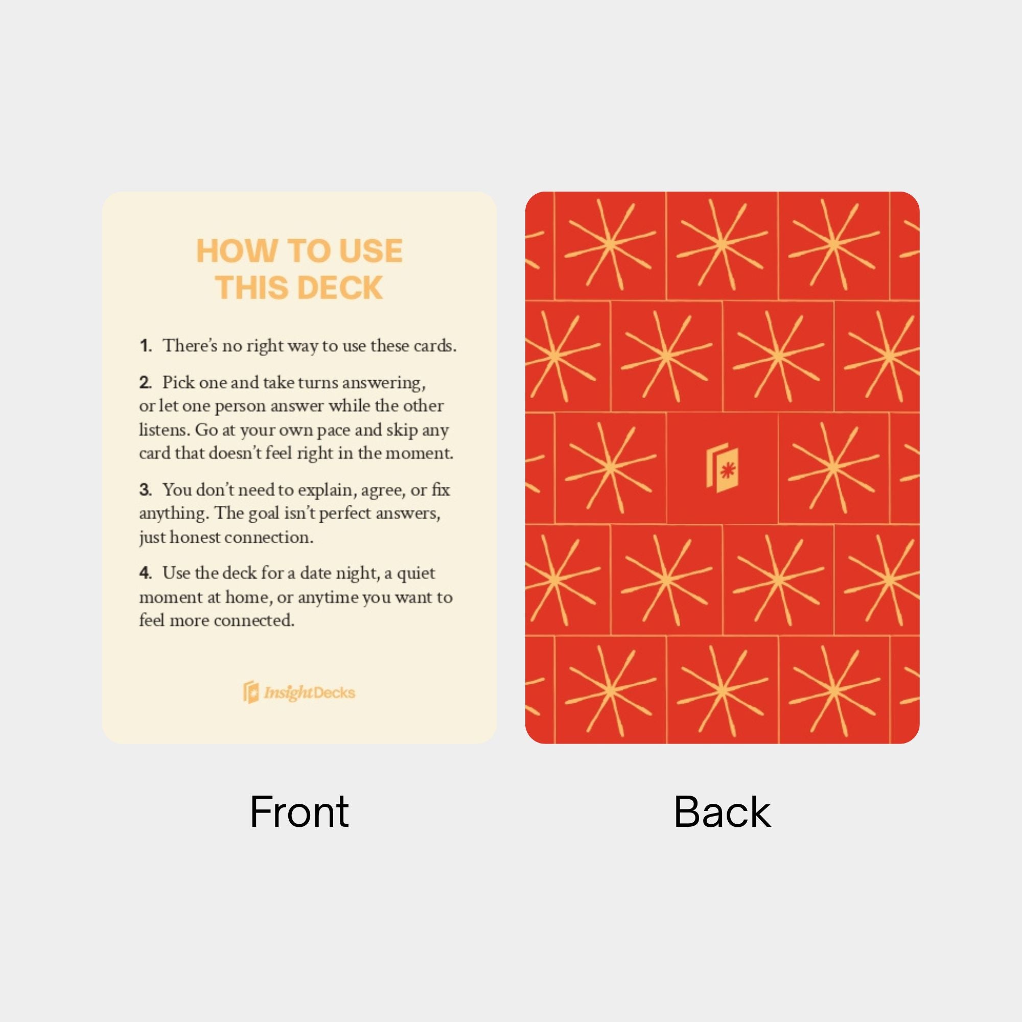 Couples Card Deck