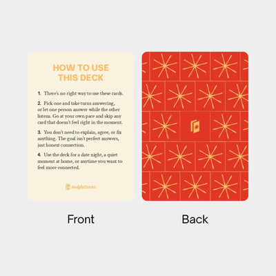Couples Card Deck