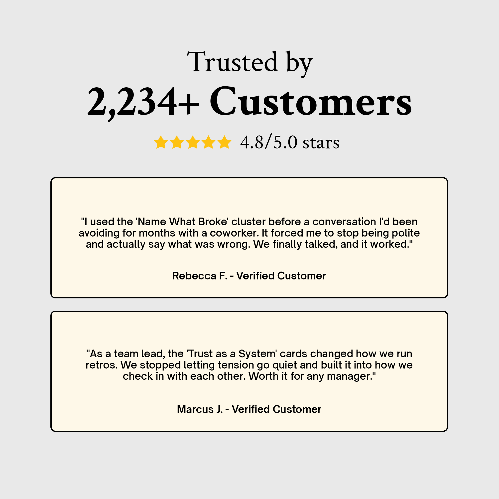 Rebuilding Trust
